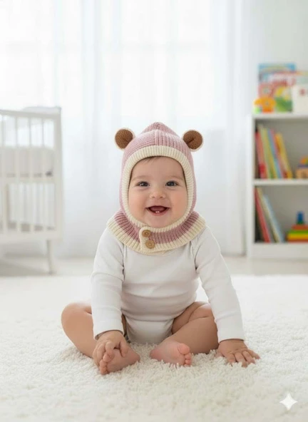 KİTTİ 25480-02 DÜĞMELİ BOYUNLUK TRİKO BERE - Resim 5