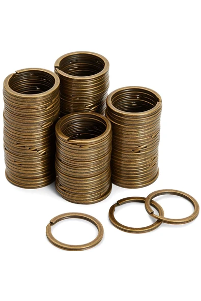 30 Adet Antik Renk 3 cm Metal Anahtarlık Halkası - Resim 2