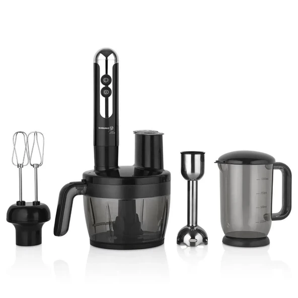 KORKMAZ A457-06 MİA MULTİ BLENDER SET SİYAH/KROM ürün görseli