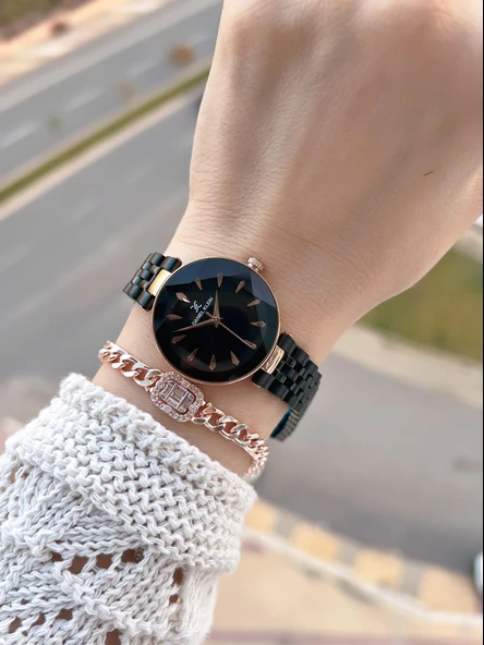 Daniel Klein Çelik Kordonlu 2 Yıl Garantili 3 Atm Suya Dayanıklı Kadın Kol Saati+Bileklik BD.10105.6 - Resim 2