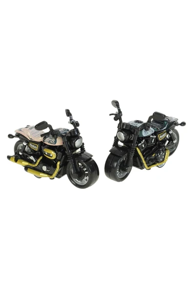 Metal Çekbırak Klasik Motorsiklet - Resim 4