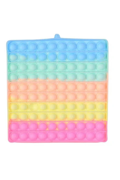 Kare Figürlü Duyusal Oyuncak Zihinsel Stres Oyunu Popit Gökkuşağı - Resim 7