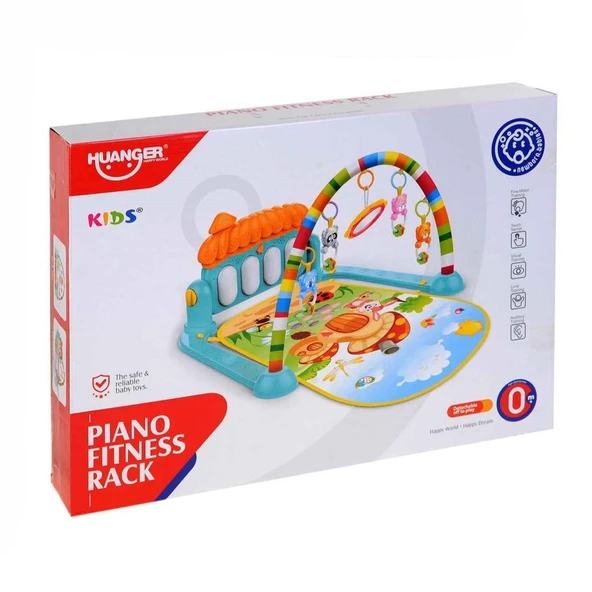 Piyanolu Mantar Desenli Bebek Oyun Halısı – 0+ Ay, Hayvan Figürlü - Resim 2