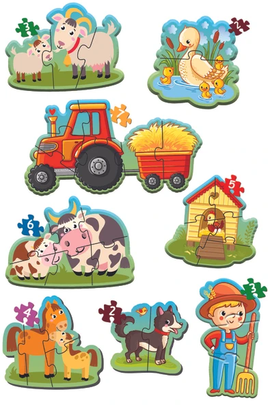 Baby Puzzle Ilk Hayvanlarım Ve Ilk Çiftlik Puzzle Seti - Resim 4