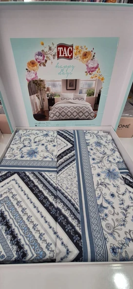 Taç Ranforce Tek Kişilik Nevresim Takımı Perry Lacivert - Resim 2