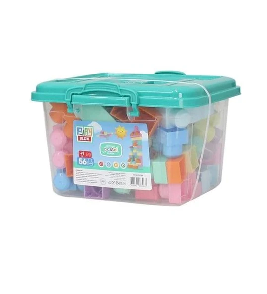 Pastel Renk Parçalı Block 56 Parça Pls Kutu - Resim 5