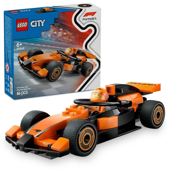 Lego 60442 City McLaren Yarış Arabalı F1® Sürücüsü ürün görseli 1