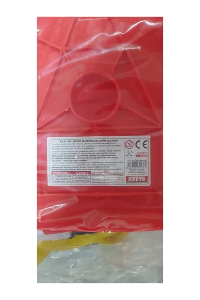 Kırmızı Renk Ipli Kemerli Koruyuculu Salıncak - Resim 3