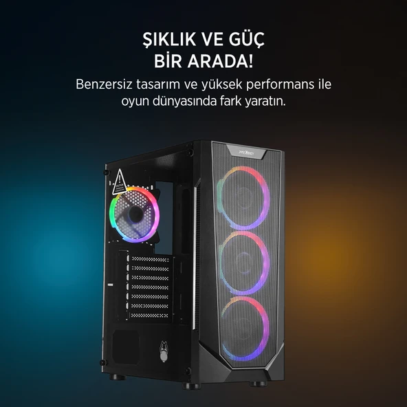 JAMES DONKEY HELIX H800 4XRBW ATX 550W GAMING KASA - Resim 5