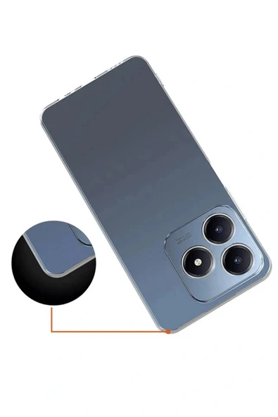 LitaeTrend Realme C61 Kılıf Lüx Şeffaf Silikon - Resim 3