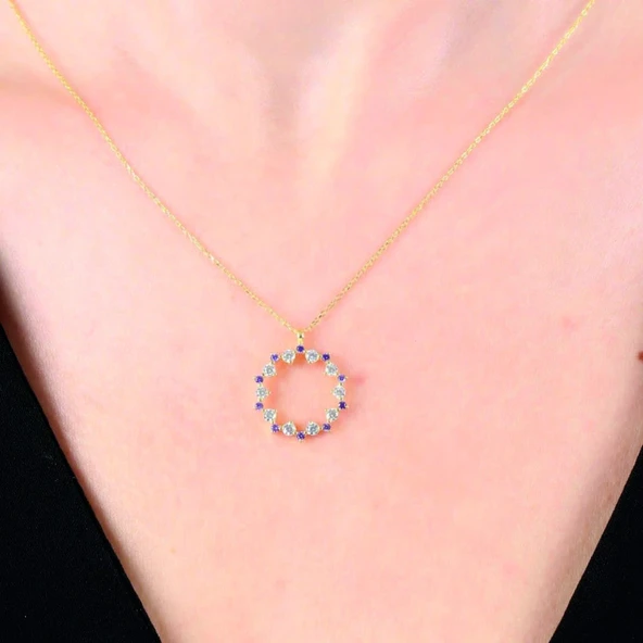 Pırlanta Montür Ametist Büyüsü Gümüş Kolye - Gümüş - Resim 2