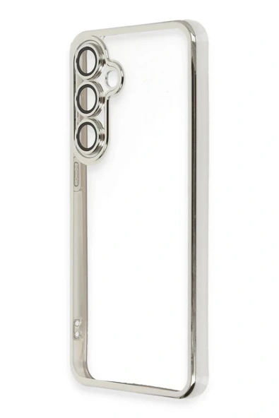 LitaeTrend Samsung Galaxy S24 FE Kılıf Lensli Silikon - Gümüş - Resim 2