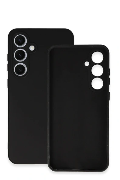 LitaeTrend Samsung Galaxy S24 FE Kılıf Nano içi Kadife Silikon - Siyah - Resim 3