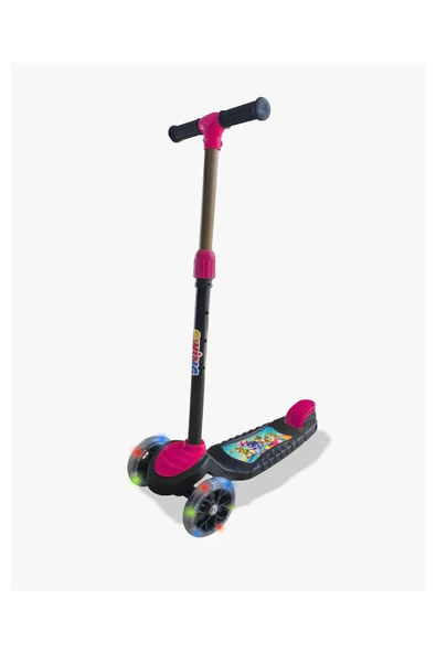 Swing Işıklı 3 Tekerlekli Scooter Pembe - Resim 2