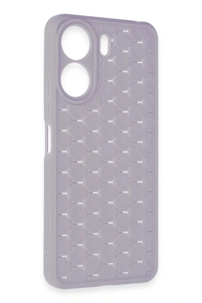 LitaeTrend Xiaomi Redmi 13C Kılıf Petek Silikon Kapak - Lila - Resim 3