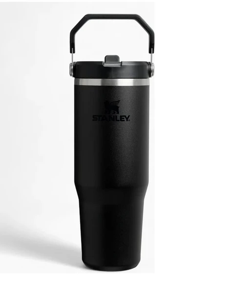 Stanley The Iceflow Flip Straw 0.89 lt Pipetli Termos Bardak Siyah ürün görseli