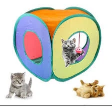 KARE MODEL KEDİ OYUN TÜNELİ 43X30 CM ürün görseli 1