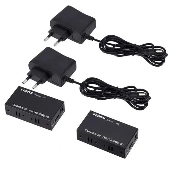 Senseı 60 Metre 1080p Hd-60 Hdtv Extender Expansıon Cat5/cat6 Hdmı - Resim 3