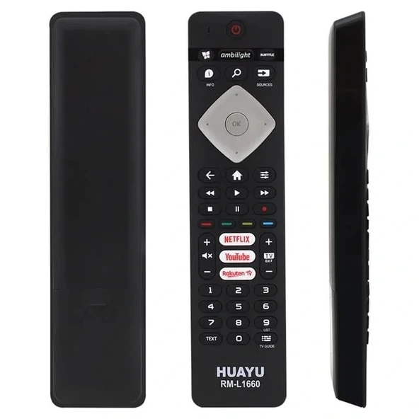 Huayu Philips Rm-l1660 Rc4498 Rc4501 Ykf291-003 Netflix-youtube-rakuten Tv Tuşlu Lcd Led Tv Kumanda (ses Komutsuz) ürün görseli