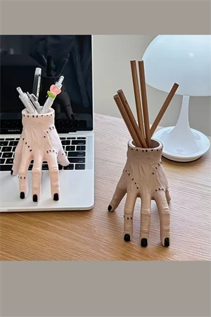 El Şeklinde Reçine Kalem Tutucu | Şık Masaüstü Kalem & Kırtasiye Düzenleyici (1 Adet) - Resim 2