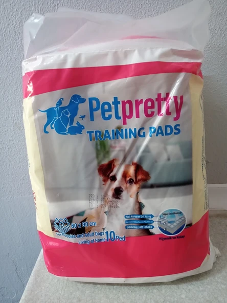 PETPRETTY KÖPEK ÇİŞ PEDİ 10'LU PAKET+2 ADET TUVALET EĞİTİM SPREYİ ürün görseli 1