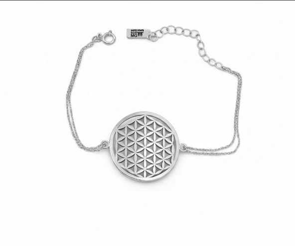 Yaşam Çiçeği Gümüş Bileklik - Gümüş ürün görseli 1