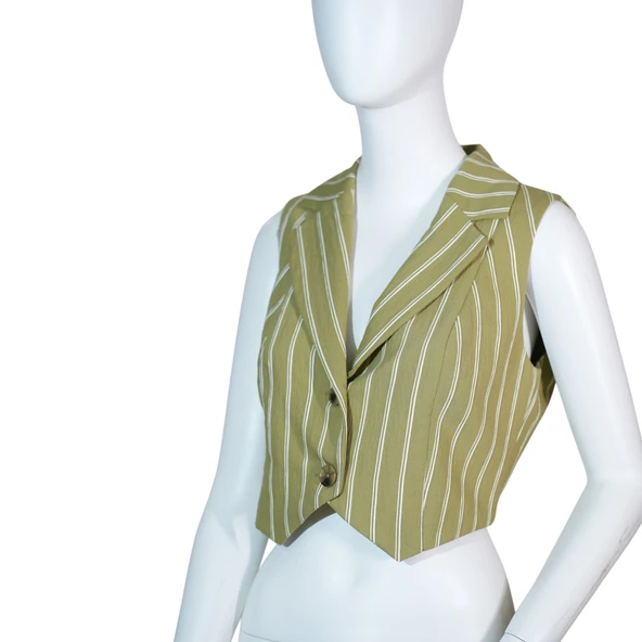 Kadın Ceket Yaka Yelek 95001 - Resim 5