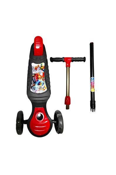 Swing Işıklı 3 Tekerlekli Scooter Kırmızı - Resim 5