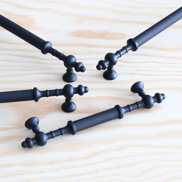 Mobilya Çekmece Mutfak Dolabı Dolap Kapak Kulpları Kulbu Siyah Metal Kulp 160 mm (16 cm) - Resim 4