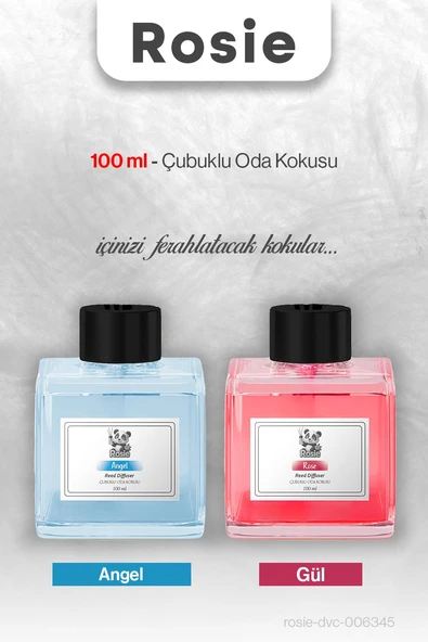 ROSIE Angel ve Gül Çubuklu Oda Kokusu 100 ml ürün görseli