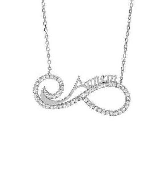 Sonsuzluk Annem Gümüş Kolye - Gümüş ürün görseli 1