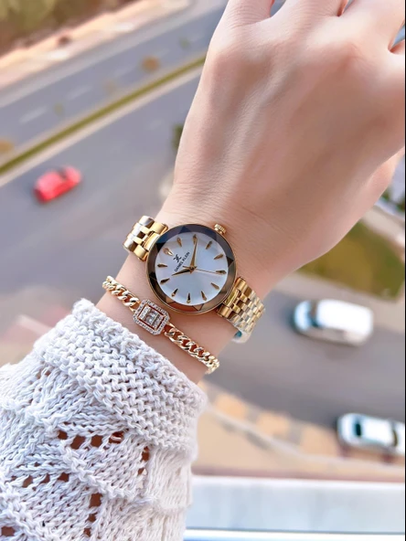 Daniel Klein Çelik Kordonlu 2 Yıl Garantili 3 Atm Suya Dayanıklı Kadın Kol Saati+Bileklik BD.10105.2 - Resim 2