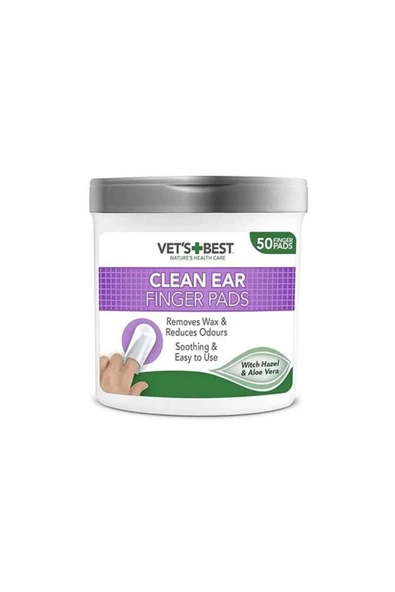 Vet's Best Parabensiz Kedi Ve Köpek Parmak Kulak Temizleme Pedi 50 Adet ürün görseli
