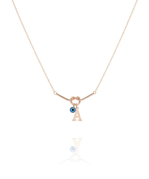 Aşk Düğümü Gümüş Kolye - Rose ürün görseli 1