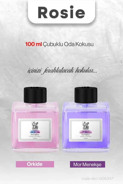 ROSIE Mor Menekşe ve Orkide Çubuklu Oda Kokusu 100 ml ürün görseli