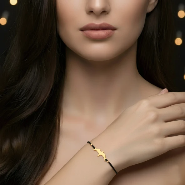 Martı İpli Gümüş Bileklik - Rose - Resim 2