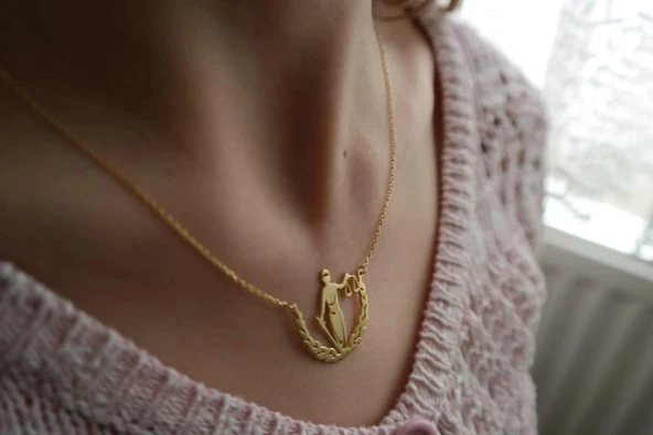 Adalet Simgesi Gümüş Kolye - Rose - Resim 3