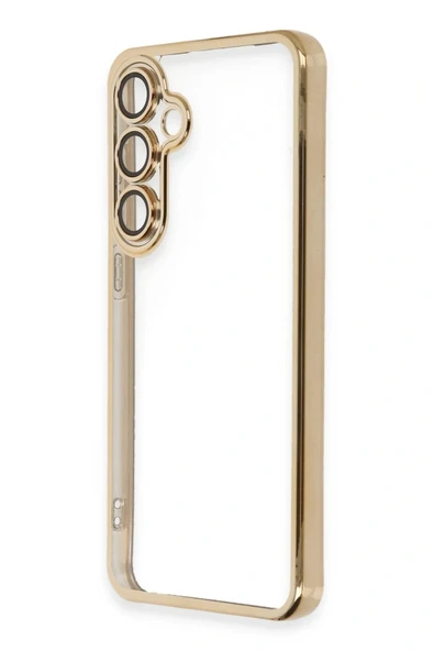 LitaeTrend Samsung Galaxy S24 FE Kılıf Lensli Silikon - Gold - Resim 2