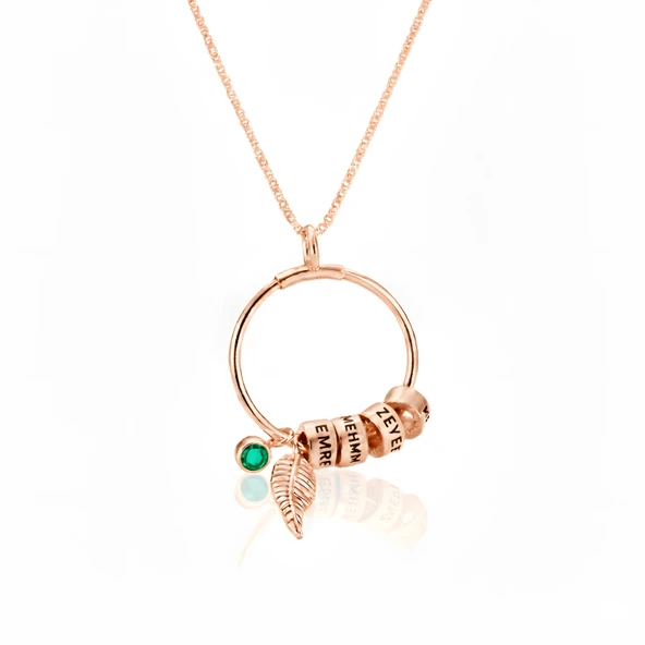 Özgür Ruh Gümüş İsim Kolye - Rose ürün görseli 1