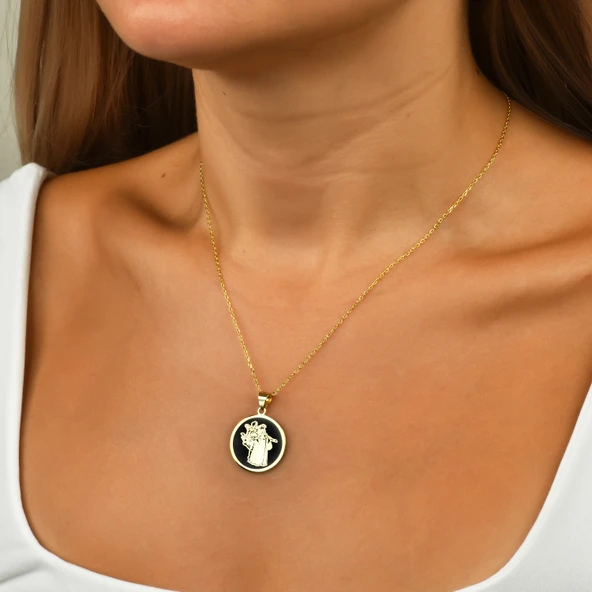 Kafkas Çerkes Dansı Gümüş Kolye - Rose - Resim 2