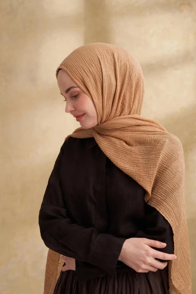 3351 ARMANDA MÜSLİN ŞAL YAPRAK DESEN - Resim 11