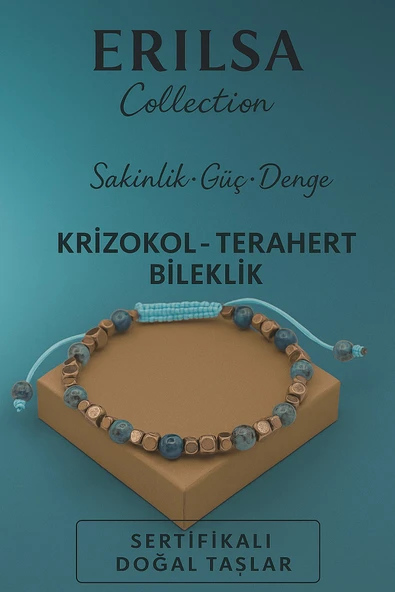 SertifikalıTerahertz Krizokol Taşı Bileklik - Sakinlik Denge Güç Ayarlanabilir Model ürün görseli