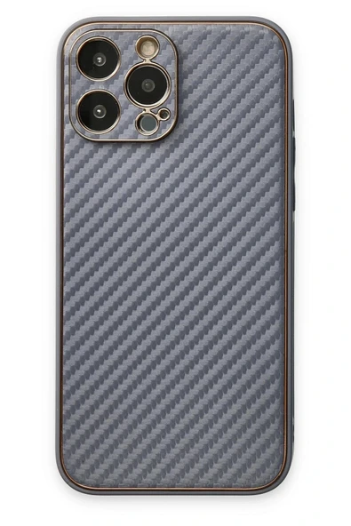 LitaeTrend iPhone 13 Pro Kılıf Coco Karbon Silikon - Gri ürün görseli 1