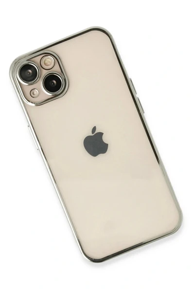 LitaeTrend iPhone 13 Kılıf Lensli Silikon - Gümüş - Resim 3