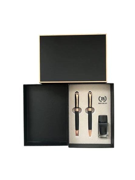 NEVCE STORE Premium Dolma ve Roller Kalem Seti Şık Metal Gövde Özel Hediye Kutulu - Resim 6