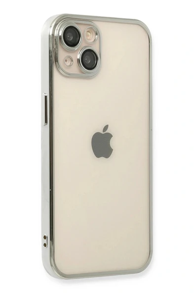 LitaeTrend iPhone 13 Kılıf Lensli Silikon - Gümüş - Resim 2