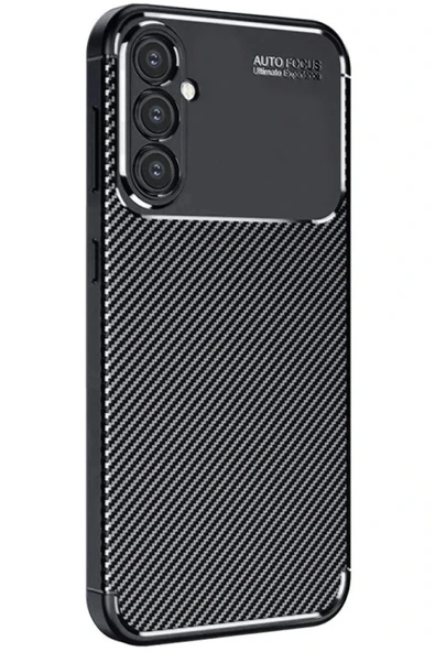 LitaeTrend Samsung Galaxy A16 5G Kılıf Auto Focus Karbon Kapak - Siyah ürün görseli 1