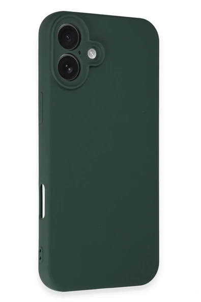 LitaeTrend iPhone 16 Plus Kılıf First Silikon - Koyu Yeşil - Resim 2