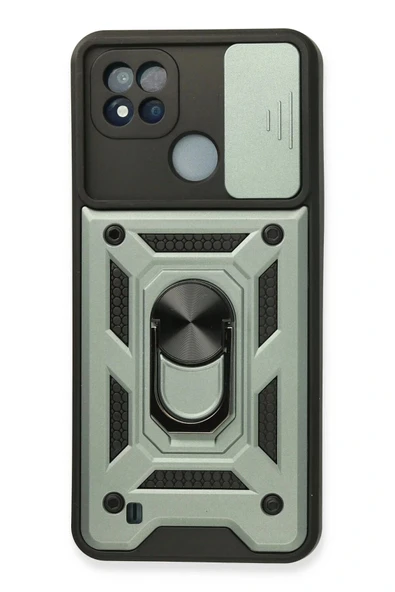 LitaeTrend Realme C11 2021 Kılıf Pars Lens Yüzüklü Silikon - Yeşil ürün görseli 1