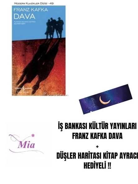 İŞ BANKASI KÜLTÜR YAYINLARI FRANZ KAFKA DAVA + DÜŞLER HARİTASI KİTAP AYRACI HEDİYELİ !! ürün görseli